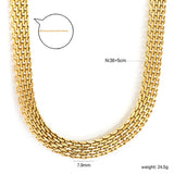 Braided Mesh Matching Chain Necklace 7.9mm*36+5cm