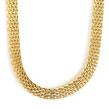 Braided Mesh Matching Chain Necklace 7.9mm*36+5cm