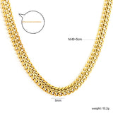 Double Splicing Matching Chain Necklace 5mm*40+5cm