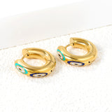 5*20mm Circle with Mixed Color Graphic Earrings