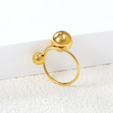 Uniquely designed large and small orb open rings