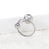 Uniquely designed large and small orb open rings