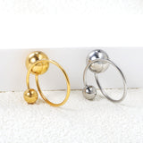 Uniquely designed large and small orb open rings