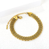 2.6*8.2mm Braided Mesh Bracelet 17+5cm