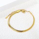 1.2*3.7mm two strands braided bracelet 16+5cm