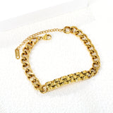 7.5*40mm Long Wave Pattern Accessories + Matching Chain Bracelet 18+5cm