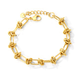 9.8mm chain at the widest point 17+3cm+6mm round plate bracelet Gold color