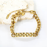 7.5*40mm Long Wave Pattern Accessories + Matching Chain Bracelet 18+5cm