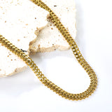 Double Splicing Matching Chain Necklace 5mm*40+5cm