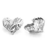 Textured Heart Earrings 35*28mm