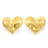 Textured Heart Earrings 35*28mm