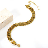 2.6*8.2mm Braided Mesh Bracelet 17+5cm