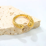 H7mm pitted ring, gold color