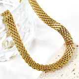 Braided Mesh Matching Chain Necklace 7.9mm*36+5cm