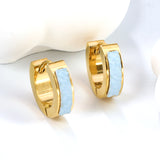 Thickness 2.2*Width 4*Inner Diameter 9mm Earrings Sticky White/Black/Pink/Light Blue/Orange/Green/Coffee Leather Gold Color