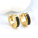 Thickness 2.2*Width 4*Inner Diameter 9mm Earrings Sticky White/Black/Pink/Light Blue/Orange/Green/Coffee Leather Gold Color