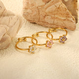 Tall 9mm loose ring white/purple/pink zirconium gold color