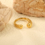 H7mm pitted ring, gold color