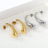 Long Teardrop Earrings 8*30mm Steel & Gold Color