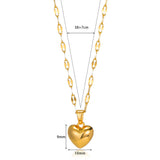 Charming Gold - toned Heart - shaped Pendant Necklace - Customize only