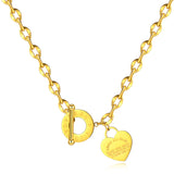 Chic Gold - toned Heart - shaped and Bolt Pendant Chain - Customize only