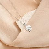 Charming Gold - toned Four - leaf Clover Pendant Necklace - Customize only