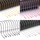 ASON 10pcs/bulk long necklace collar 2mm*45cm & 3mm*45cm round snake with chain steel color & gold color stainless steel necklace wholesale