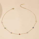 Exquisite Gold - toned Beaded Necklace with Multi - colored Gemstone Accents - Customize only