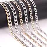 Fashion 6mm & 8mm &10mm mixed color & steel color inside star pattern long necklace DIY matching chain