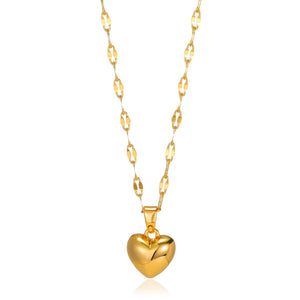 Charming Gold - toned Heart - shaped Pendant Necklace - Customize only