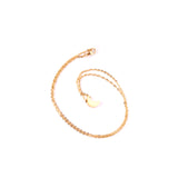 Rose Gold & Gold & Steel Color Glossy Curved Moon Pendant Necklace