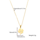 Charming Gold - toned Four - leaf Clover Pendant Necklace - Customize only