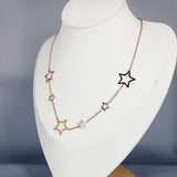 Dainty Gold - toned Star - shaped Pendant Chain Necklace - Customize only