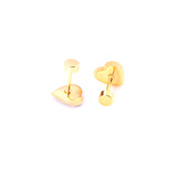 12 pairs / Gold / Steel Heart Mixed Color Screwback Earrings