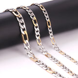 Fashion 6mm & 8mm &10mm Mixed Color & Gold & Steel Color Long Necklace DIY Matching Chain