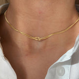 Elegant Gold - toned Infinity - symbol Choker Necklace - Customize only