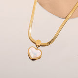 Stylish Gold - toned Heart - shaped Pearl Jewelry Set (Necklace and Earrings) - Customize only