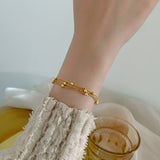 Elegant Layered Gold - toned Beaded Necklaces - Customize only