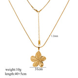 Dainty Silver - toned Flower - shaped Pendant Layered Necklaces - Customize only