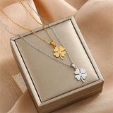 Charming Gold - toned Four - leaf Clover Pendant Necklace - Customize only