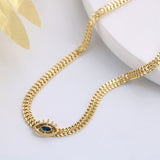 Stylish Gold - toned Evil - eye Jewelry Set (Necklace and Bracelet) - Customize only