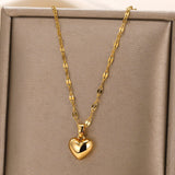 Charming Gold - toned Heart - shaped Pendant Necklace - Customize only