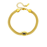 Stylish Gold - toned Evil - eye Jewelry Set (Necklace and Bracelet) - Customize only