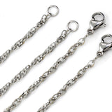 ASON 10pcs / 2mm*45cm 50cm 55cm 60cm Stainless Steel Chain with Round Wire and Double Buckle