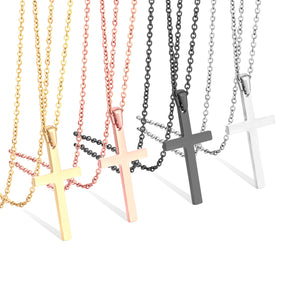 Large 4 Color Cross Pendant Necklace