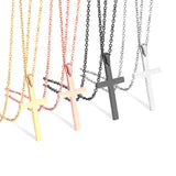 Large 4 Color Cross Pendant Necklace