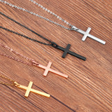 Large 4 Color Cross Pendant Necklace