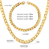 50CM & 55CM & 60CM Steel/Gold/Mixed Color Chain Set + 6MM Bracelet