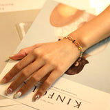 Color Oil U-shaped Bracelet 17+3cm