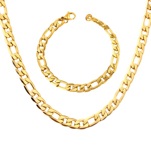 Women's Set necklace-earrings hypoallergenic steel 316L gold